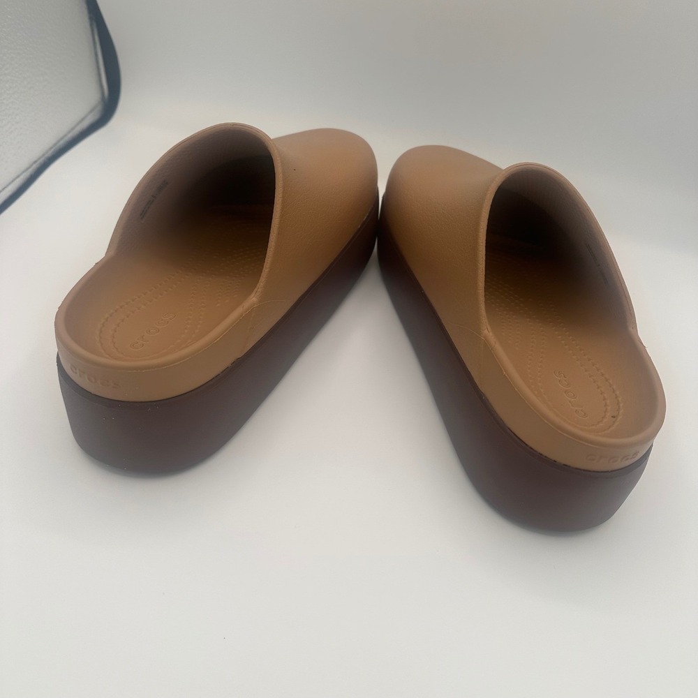 Crocs Women's Dylan Sepia Platform Clogs Slides Brown Relaxed Comfort Shoes Sz 7 - Picture 4 of 5